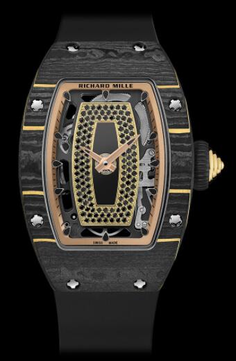 Replica Richard Mille RM 07-01 Ladies Gold Carbon TPT Watch Replica Richard Mille RM 07-01 Ladies Gold Carbon TPT Watch